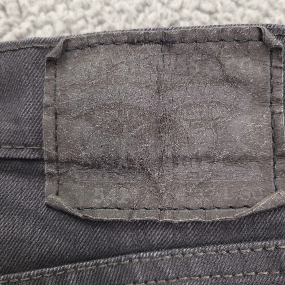 LEVIS 541 Jeans‎ Mens 33x29 (Tag 33x30) Athletic Taper Leg Gray Stretch Denim